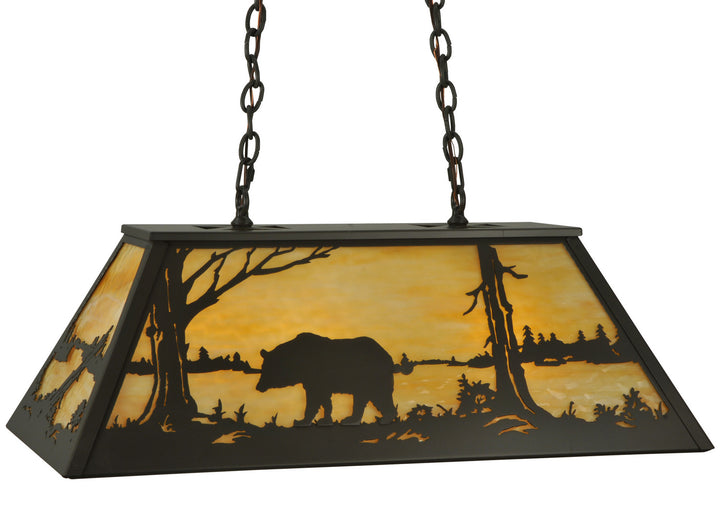 Meyda Tiffany Bear At Lake 130626 Pendant Light - Timeless Bronze