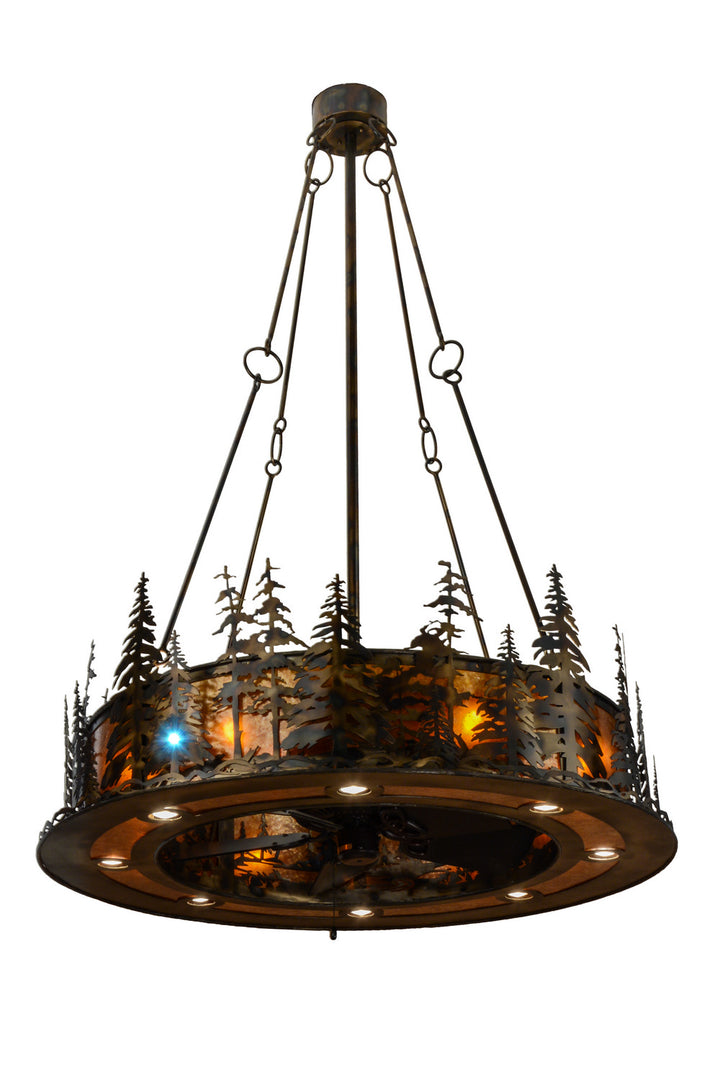 Meyda Tiffany Tall Pines 137589 Chandelier Light - Burnished Copper