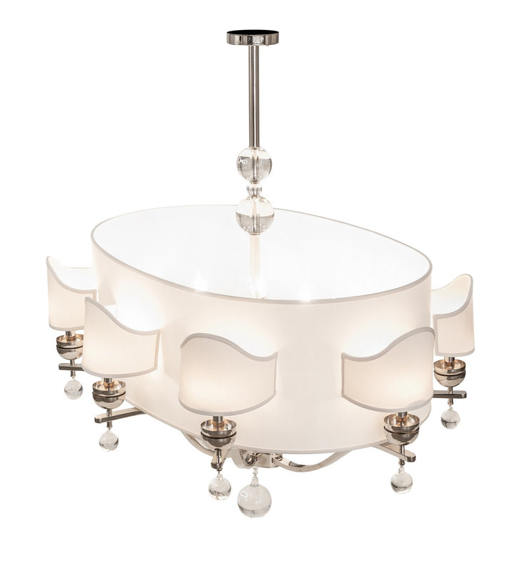 Meyda Tiffany Helena 141785 Chandelier Light - Polished Nickel