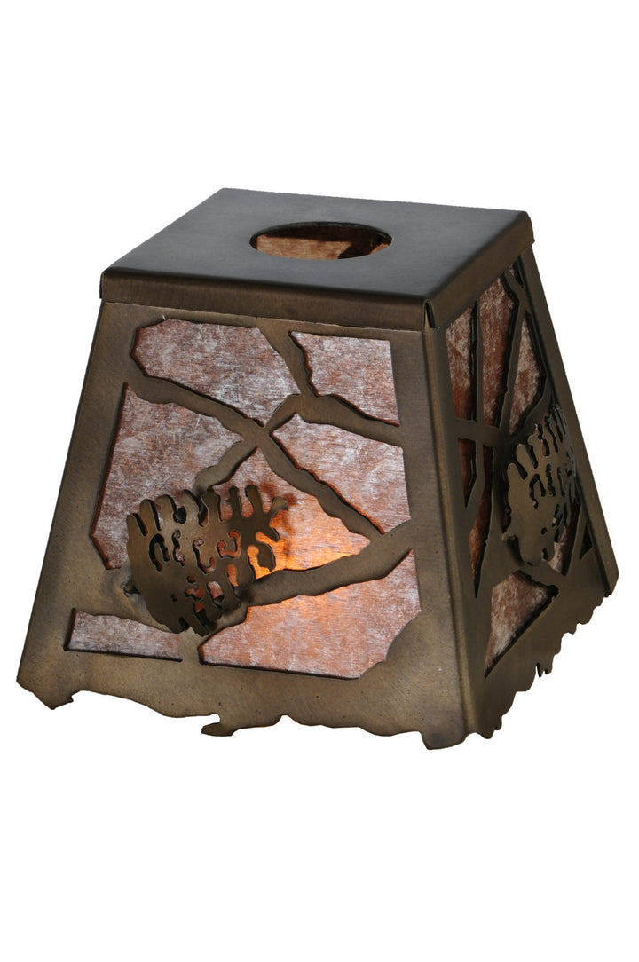 Meyda Tiffany Lighting 143442 Spruce Pine Shade Lamp Shade Copper/Antique/Verde