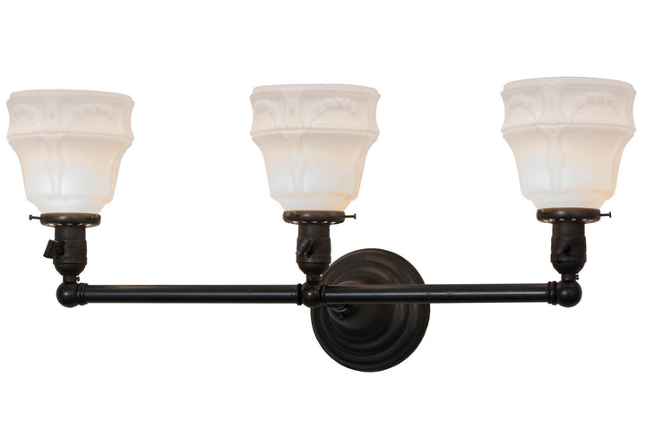 Meyda Tiffany Revival 146102 Bath Vanity Light 16 in. wide - Craftsman Brown