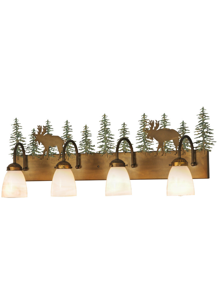 Meyda Tiffany Wandering Moose 150316 Bath Vanity Light 8 in. wide - Antique Copper