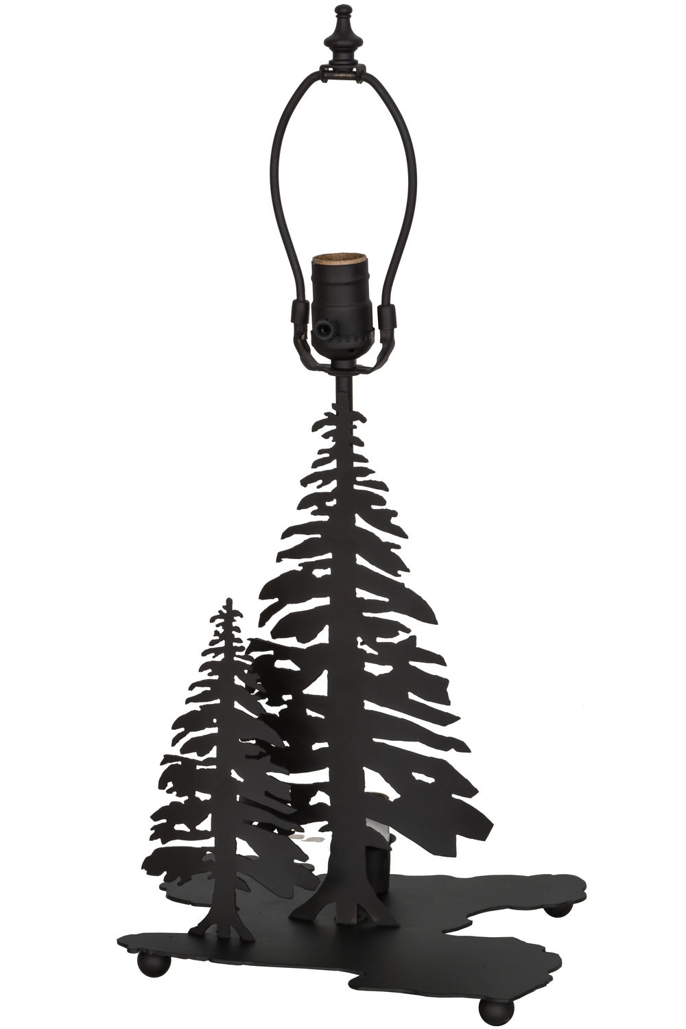 Meyda Tiffany Lighting 151430 Tall Pines Two Light Table Base Utility Light Bronze / Dark