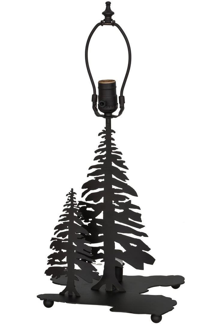 Meyda Tiffany Lighting 151430 Tall Pines Two Light Table Base Utility Light Bronze / Dark