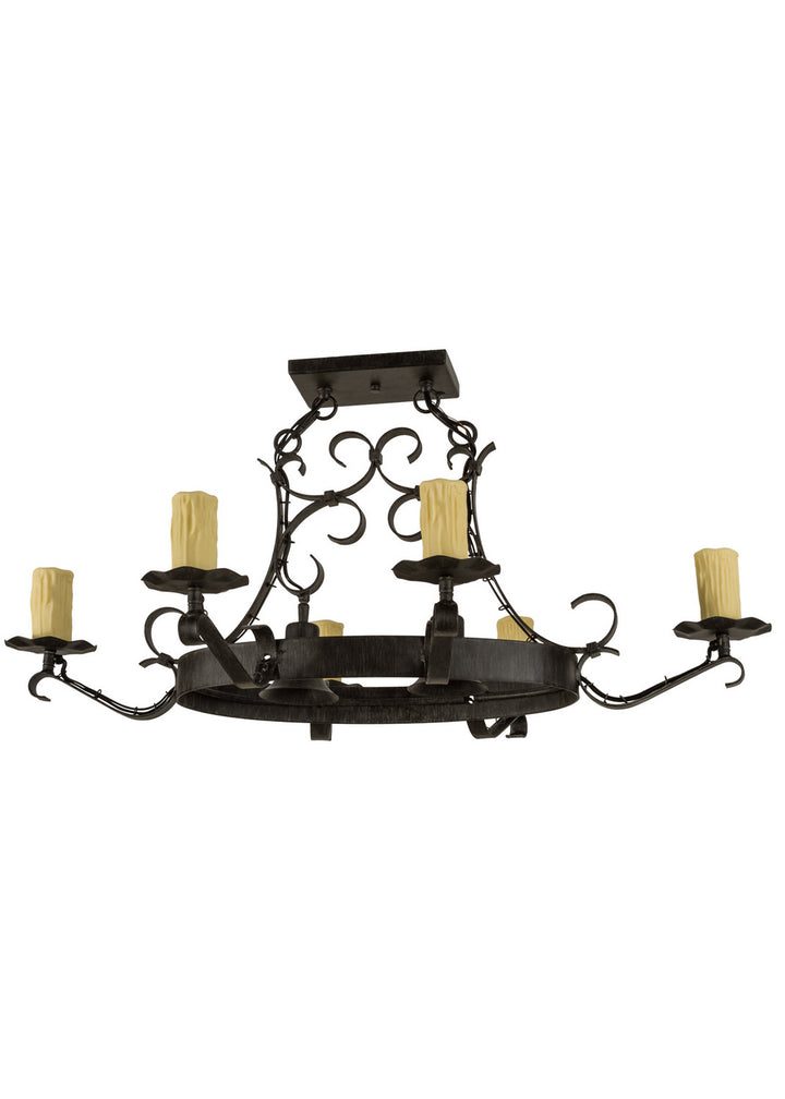 Meyda Tiffany Handforged 151537 Chandelier Light - Antique Iron Gate