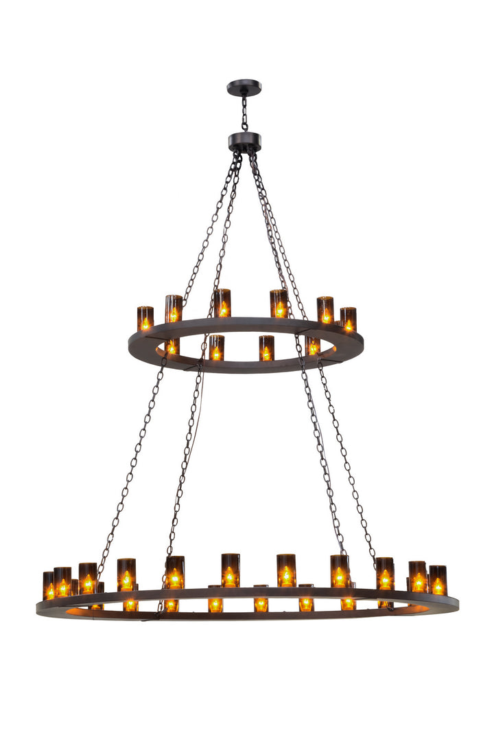 Meyda Tiffany Loxley 151692 Chandelier Light - Mahogany Bronze