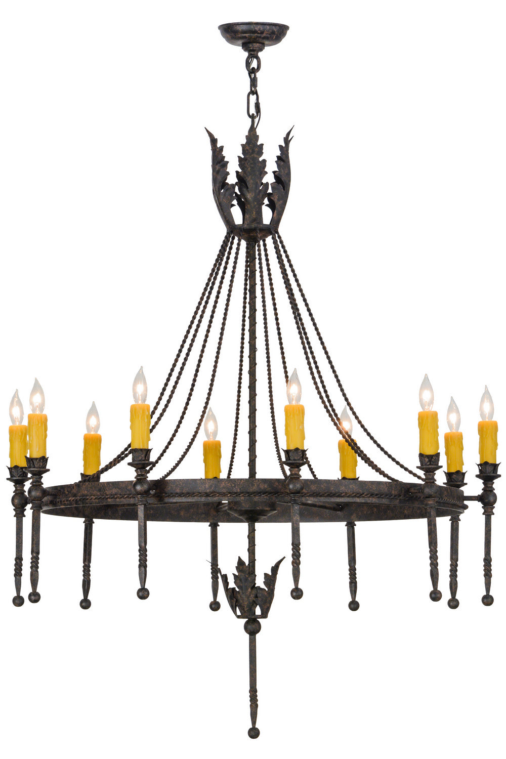 Meyda Tiffany Amaury 152118 Chandelier Light - Vintage Copper
