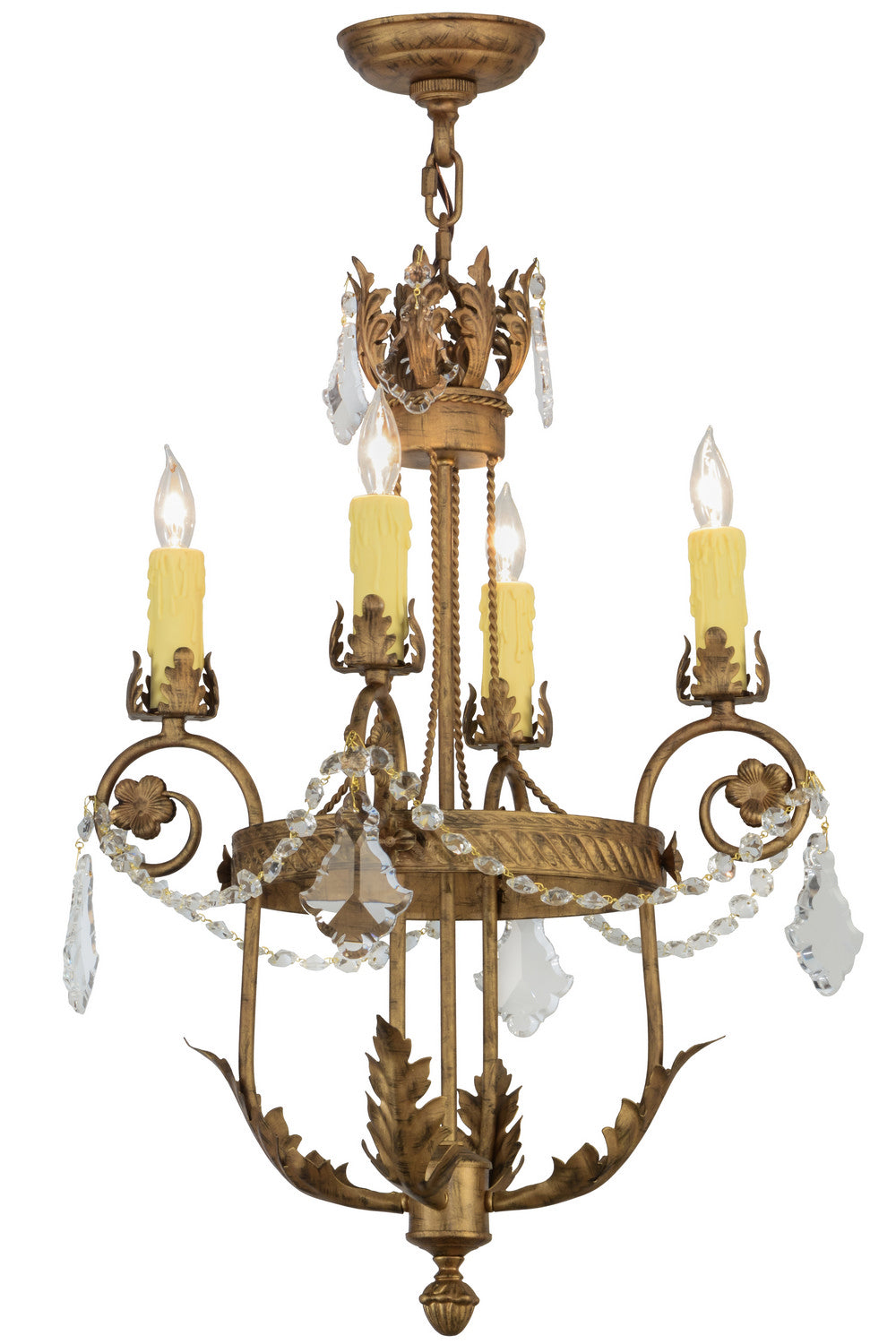 Meyda Tiffany Antonia 152132 Chandelier Light - Vintage Copper