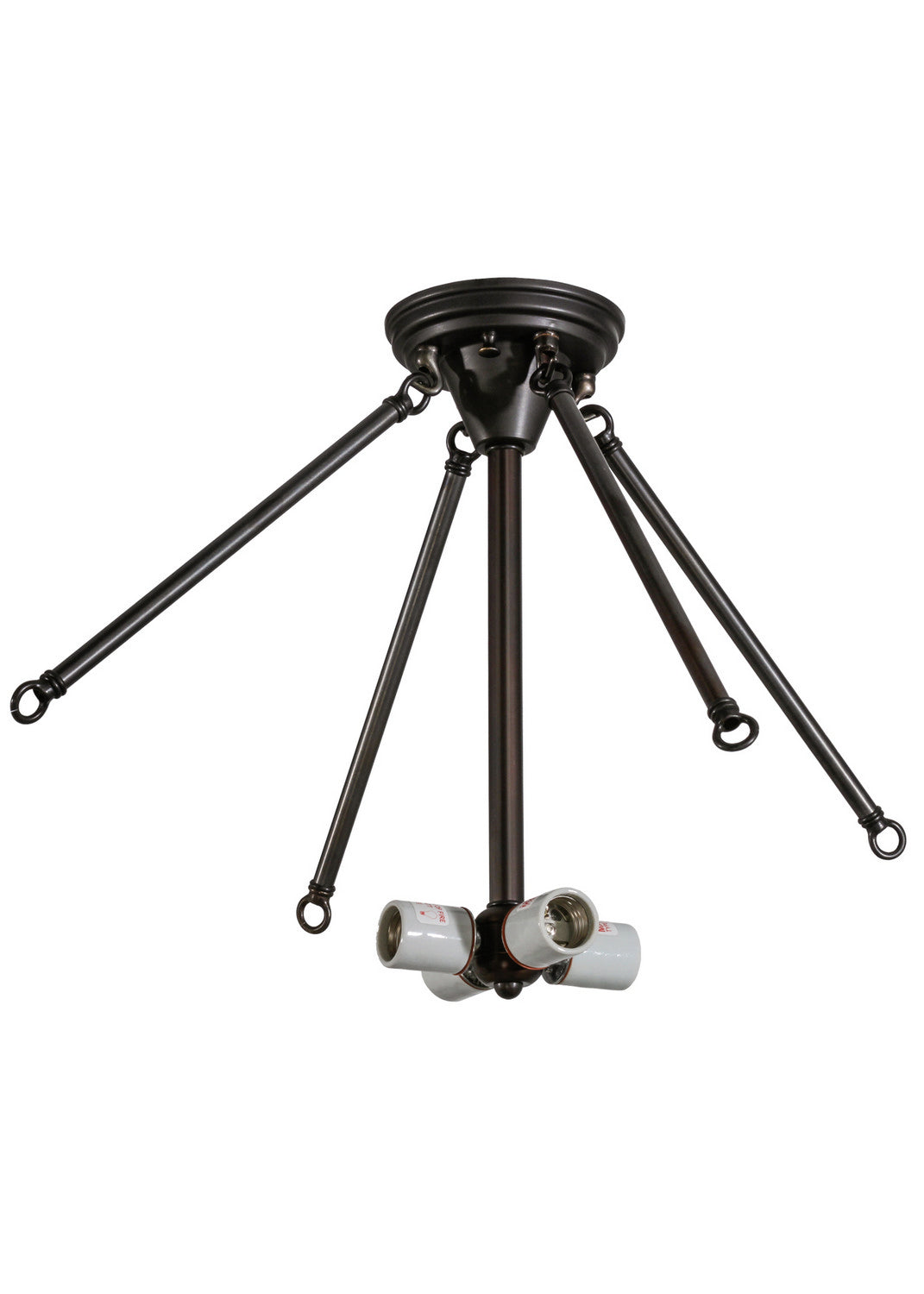 Meyda Tiffany Lighting 152500 Polonaise Four Light Pendant Hardware Utility Light Bronze / Dark