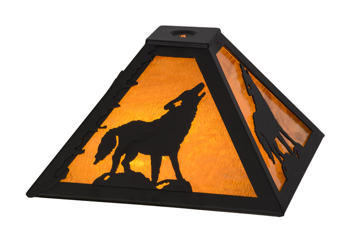 Meyda Tiffany Lighting 152948 Howling Wolf Shade Lamp Shade Bronze / Dark