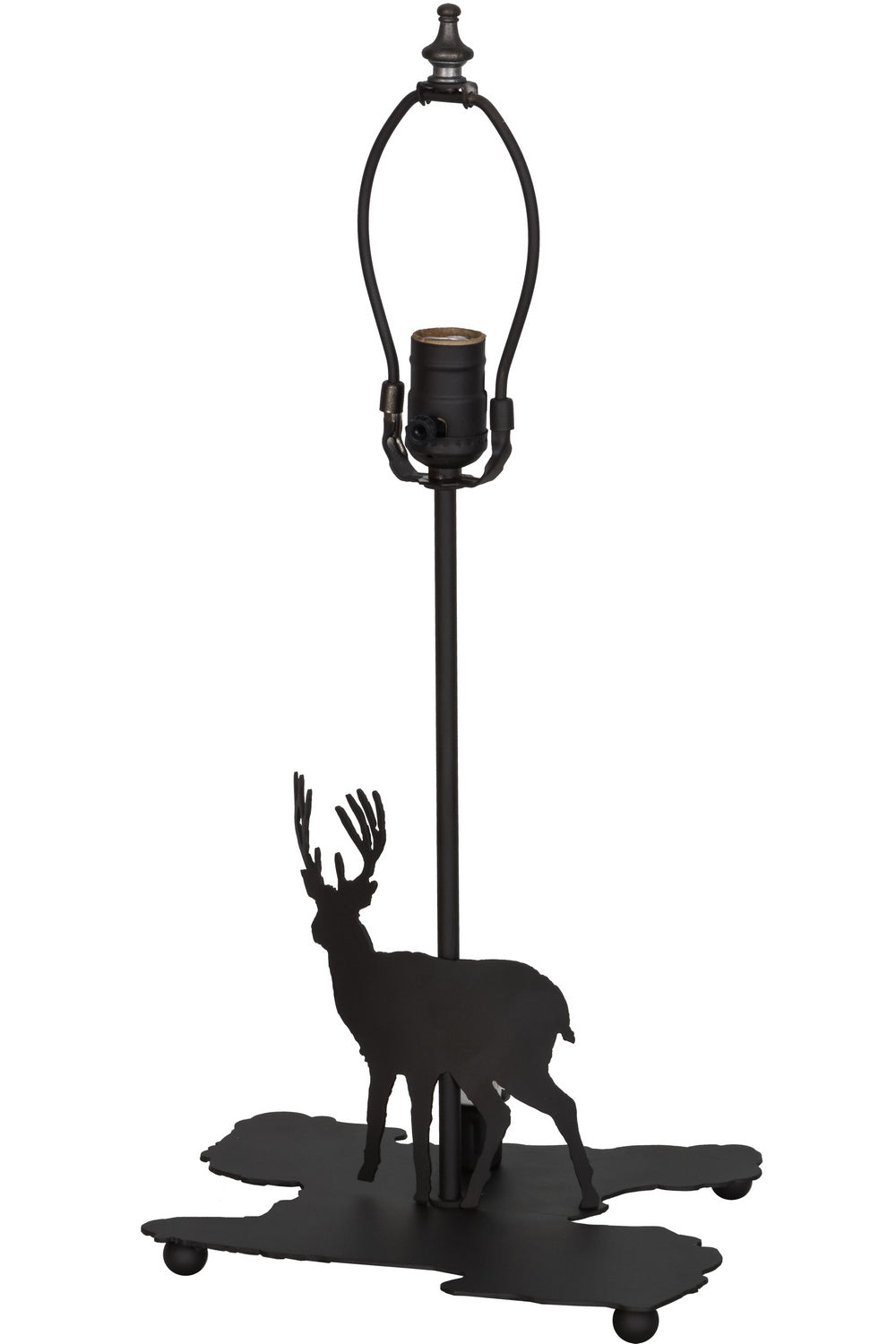 Meyda Tiffany Lighting 153096 Lone Deer Two Light Table Base Utility Light Bronze / Dark