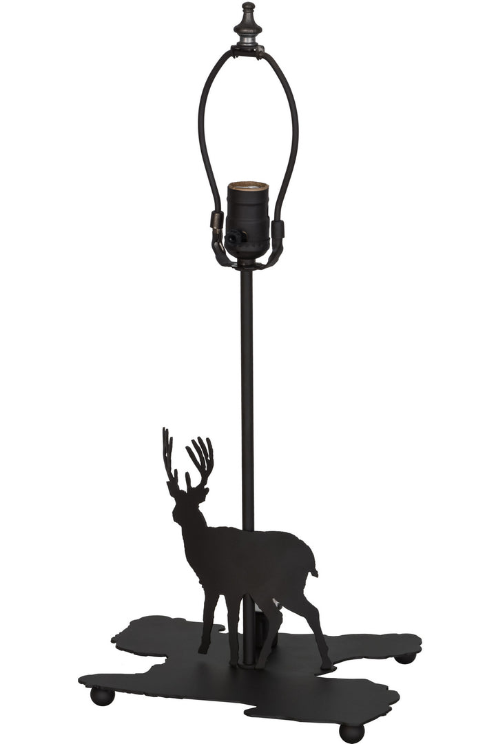 Meyda Tiffany Lighting 153096 Lone Deer Two Light Table Base Utility Light Bronze / Dark