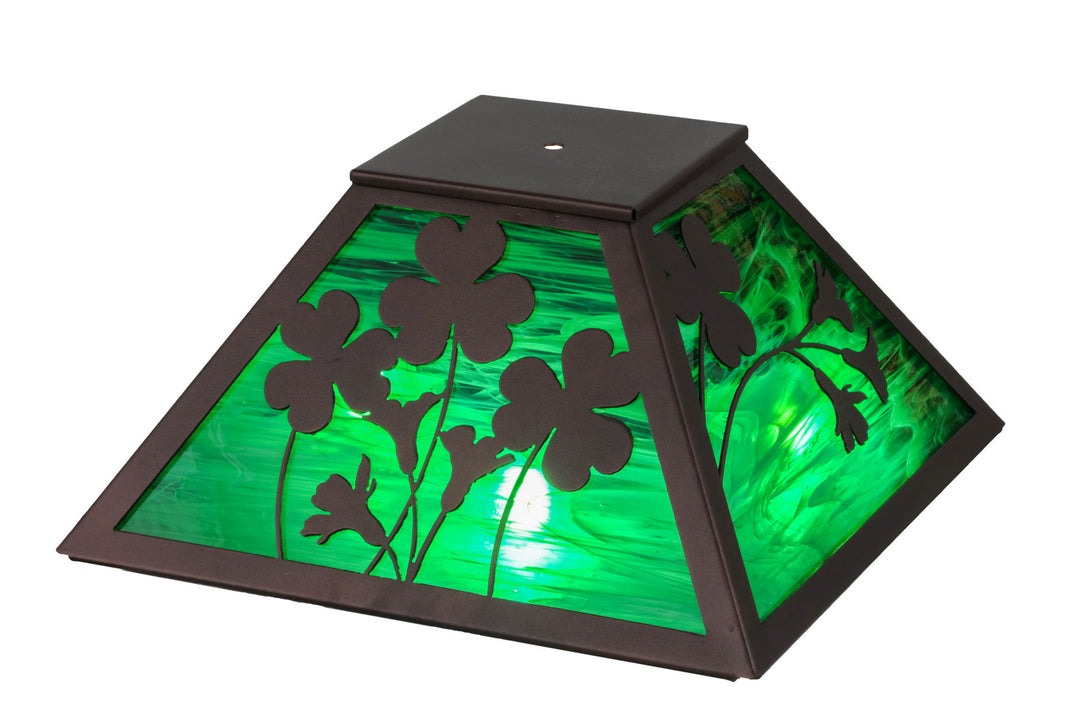 Meyda Tiffany Lighting 153273 Shamrock Shade Lamp Shade Bronze / Dark