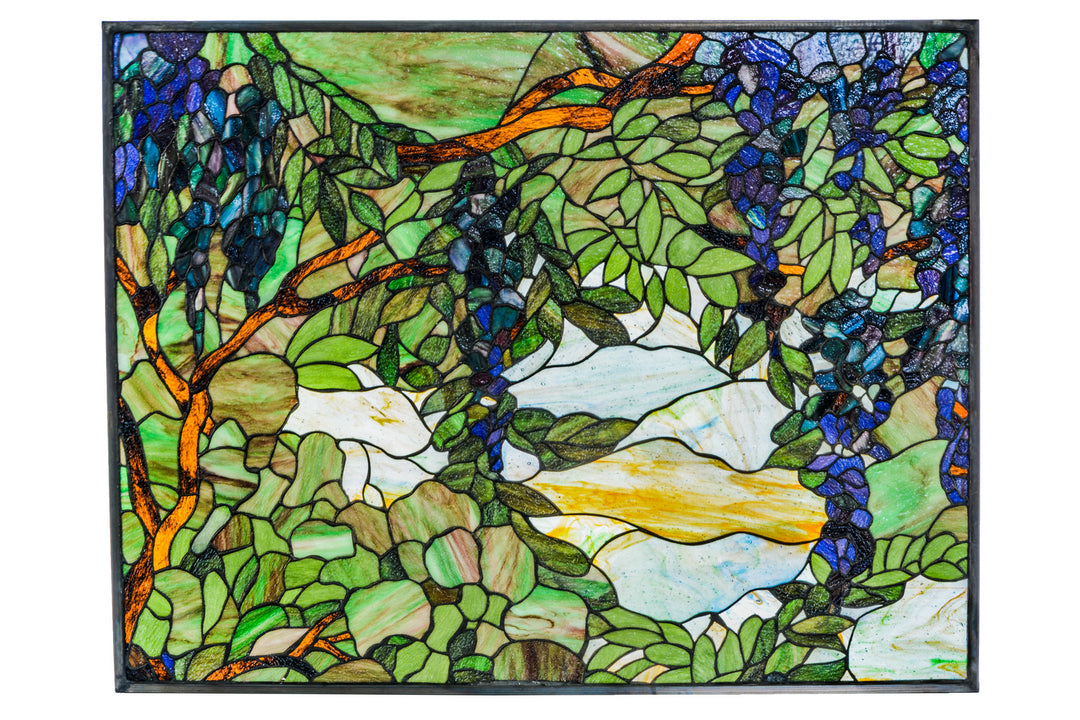 Meyda Tiffany Lighting 153575 Tiffany Wisteria & Snowball Window Home Decor Bronze / Dark