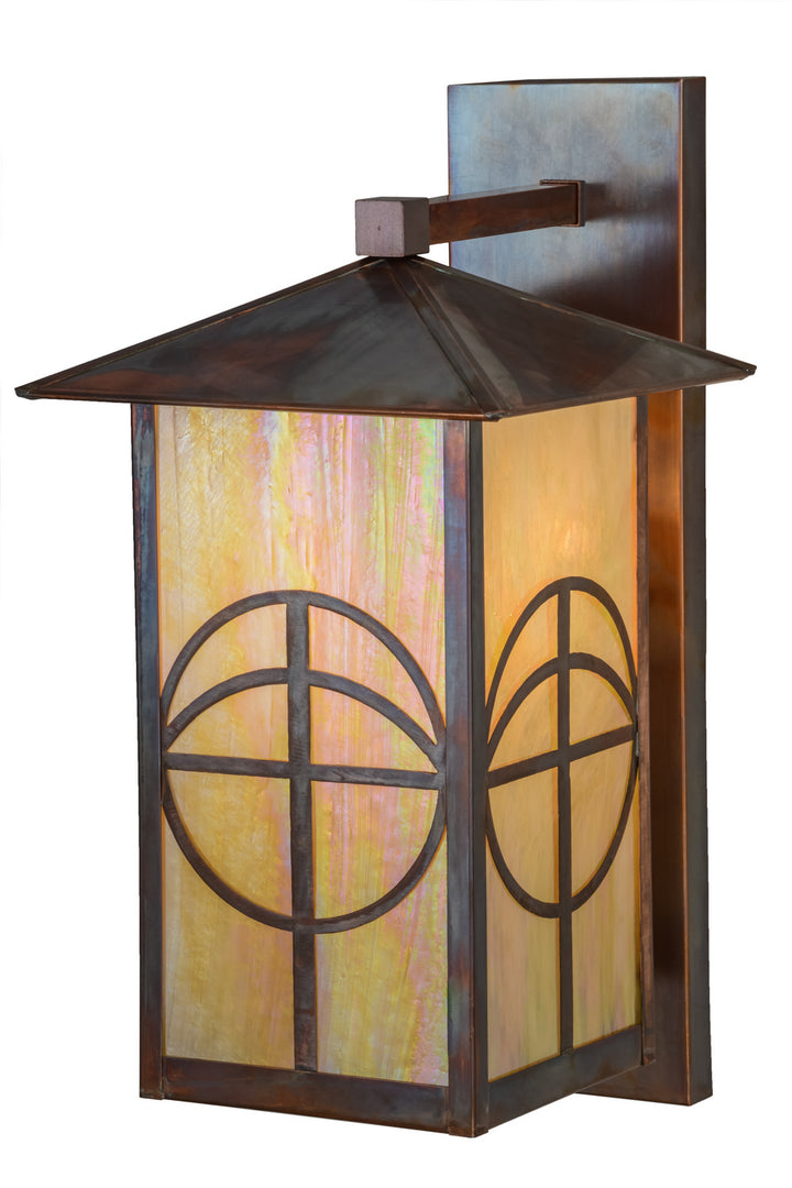 Meyda Tiffany Lighting 153624 Seneca One Light Wall Sconce Outdoor Bronze / Dark