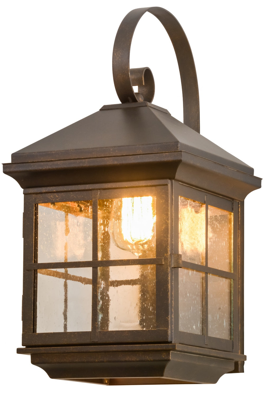 Meyda Tiffany Lighting 153912 Myles One Light Wall Sconce Outdoor Bronze / Dark