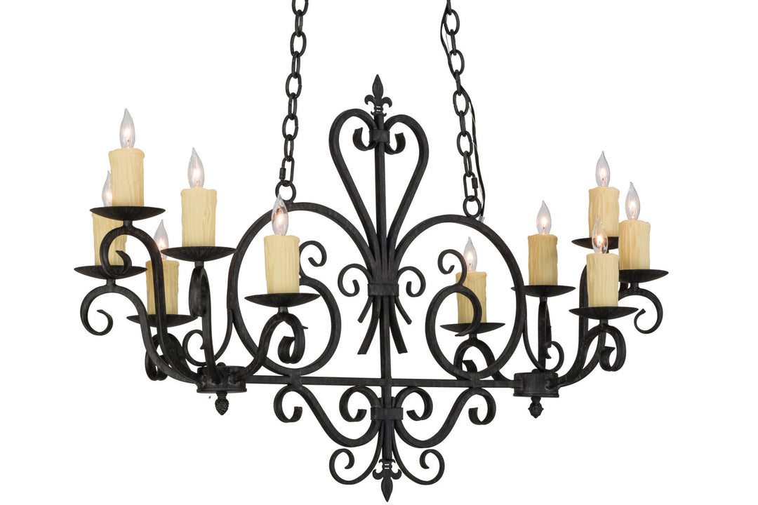 Meyda Tiffany Kenneth 153936 Chandelier Light - Antique Iron Gate