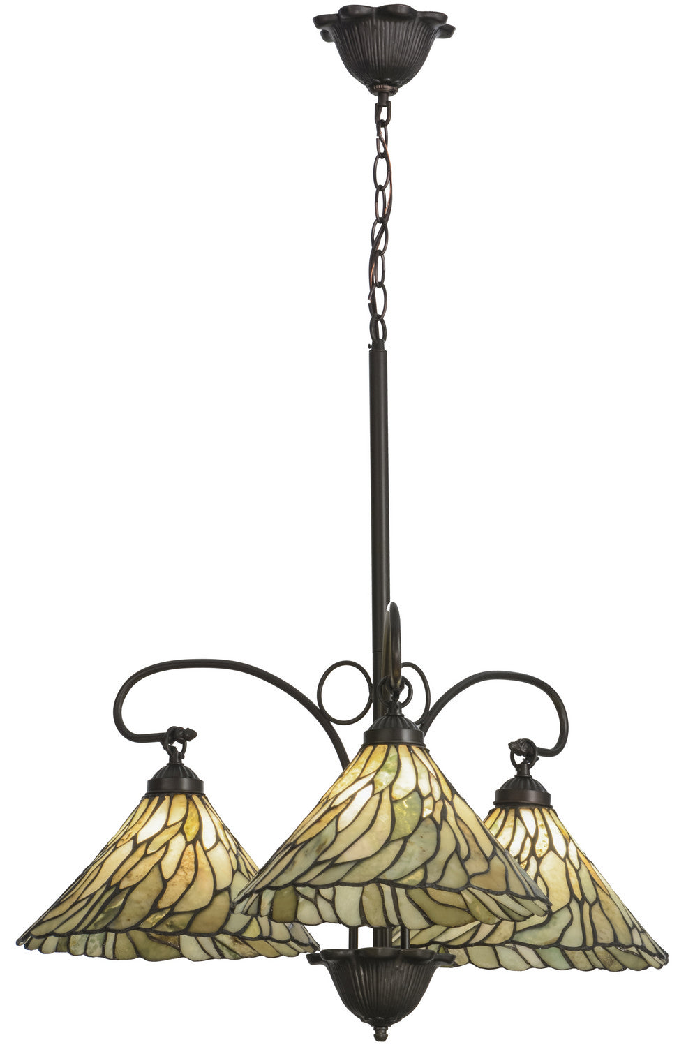 Meyda Tiffany Willow 153966 Chandelier Light - Mahogany Bronze