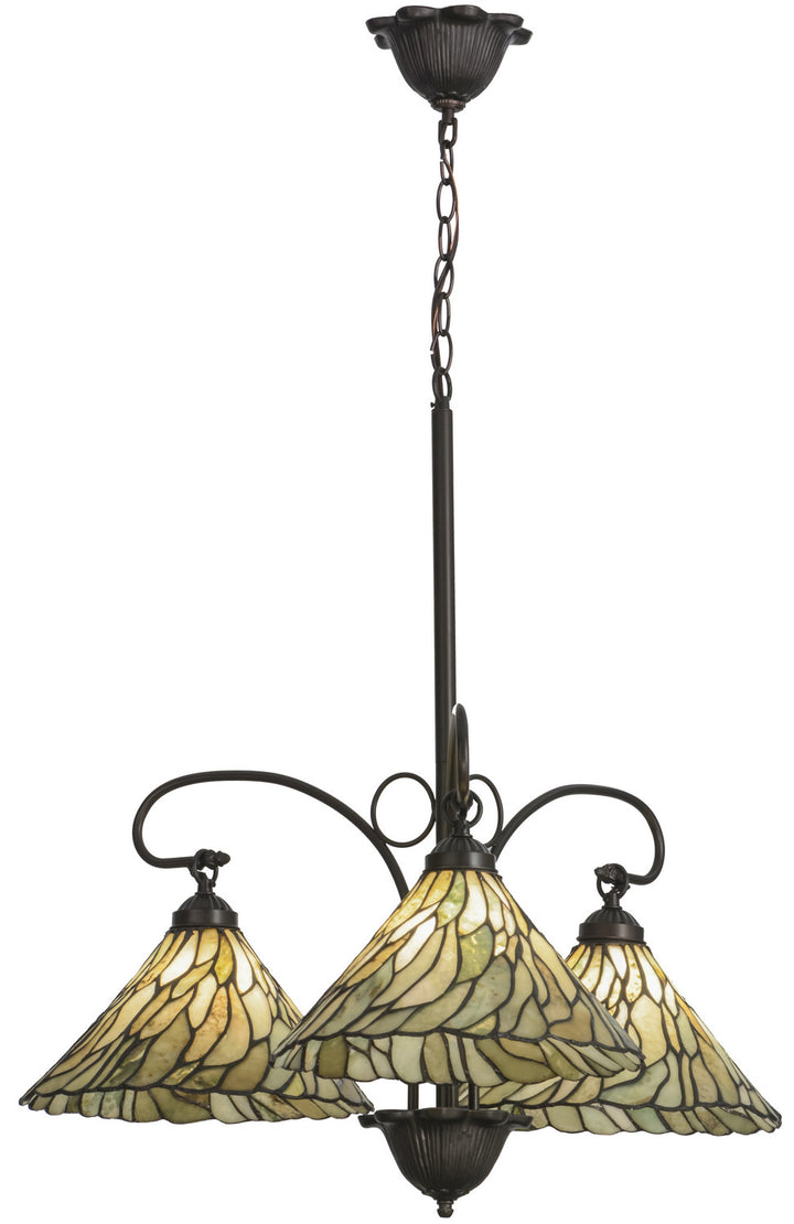 Meyda Tiffany Willow 153966 Chandelier Light - Mahogany Bronze
