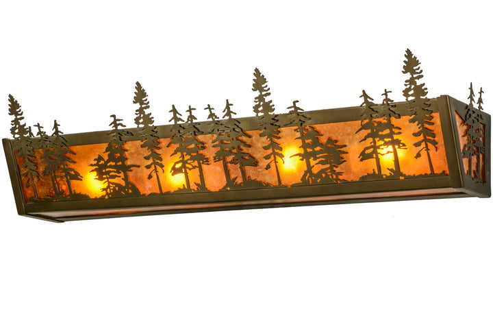 Meyda Tiffany Tall Pines 153968 Bath Vanity Light 31 in. wide - Antique Copper