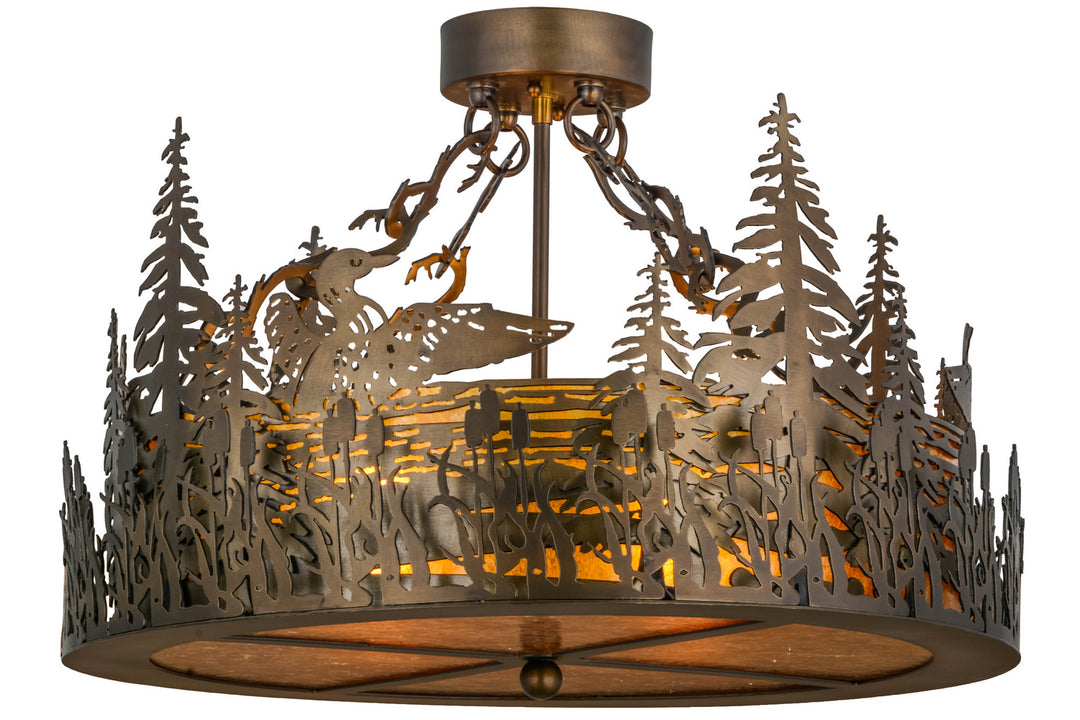 Meyda Tiffany Loon 153997 Ceiling Light - Antique Copper