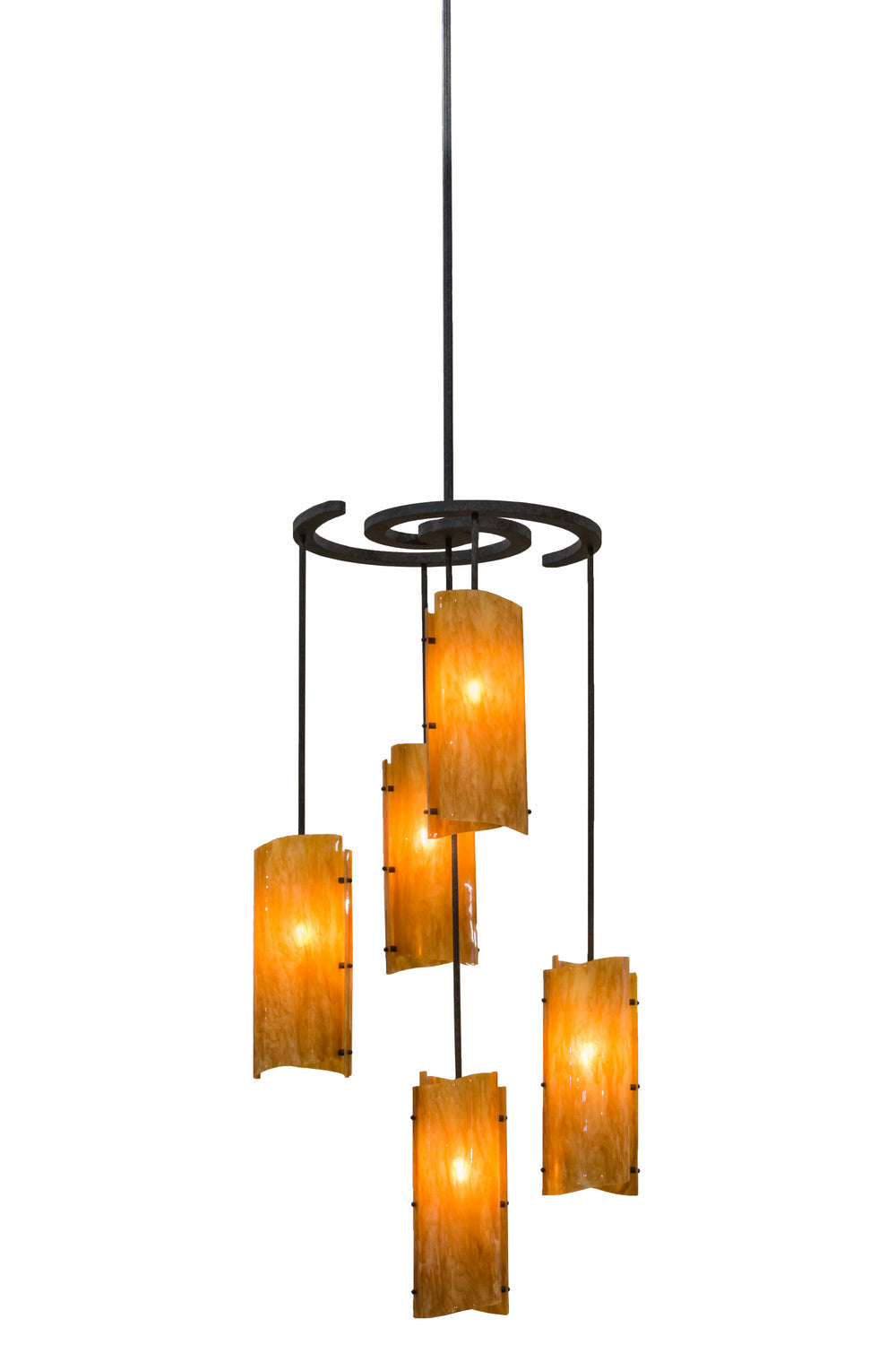 Meyda Tiffany Vortex 154028 Chandelier Light - Steel,Rust