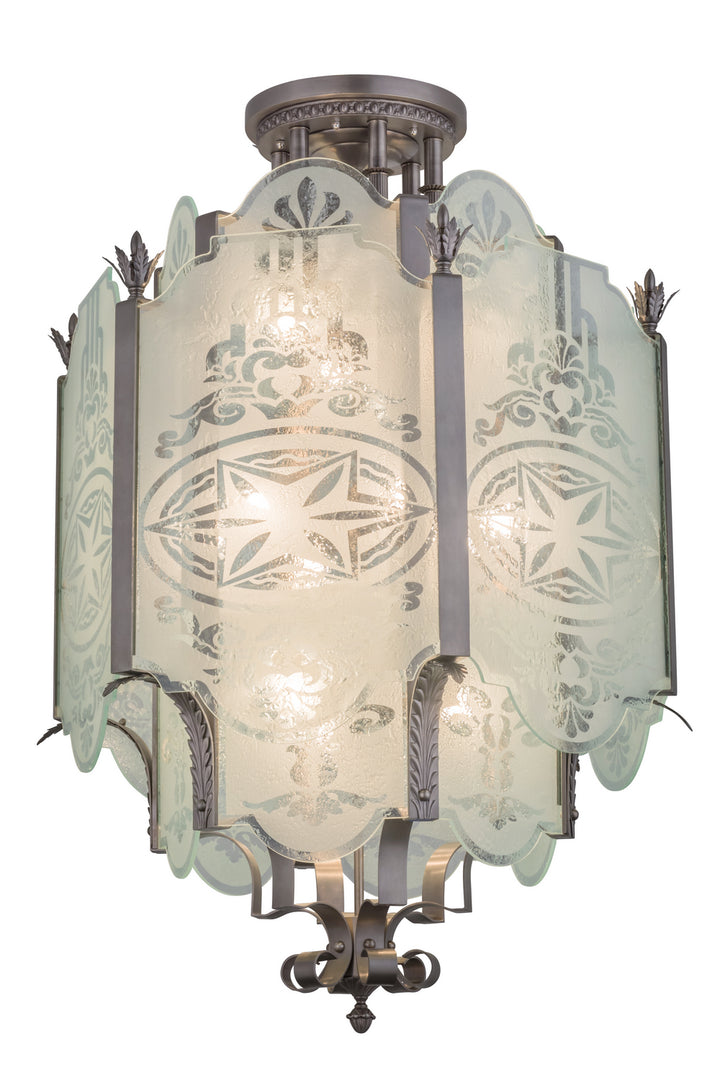 Meyda Tiffany Chartres 154184 Pendant Light - Antique Nickel