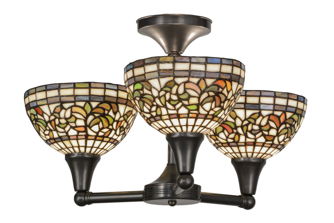 Meyda Tiffany Tiffany Turning Leaf 154475 Ceiling Light - Craftsman Brown