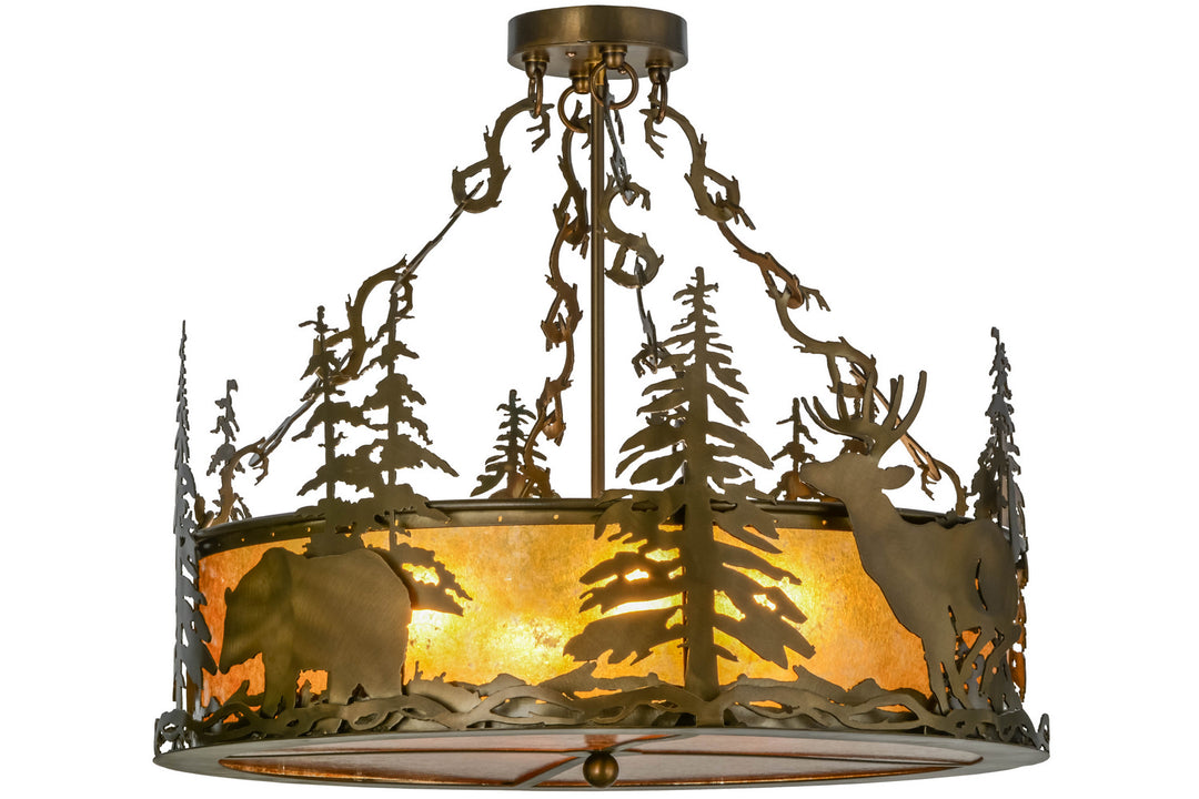 Meyda Tiffany Wildlife At Dusk 154745 Ceiling Light - Antique Copper