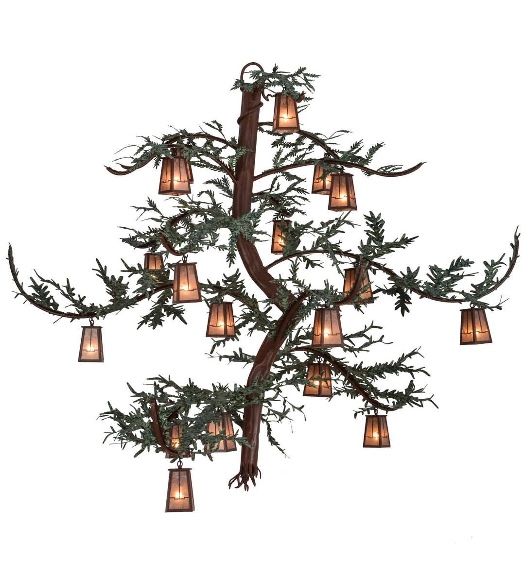Meyda Tiffany Pine Branch 154790 Chandelier Light - Rust