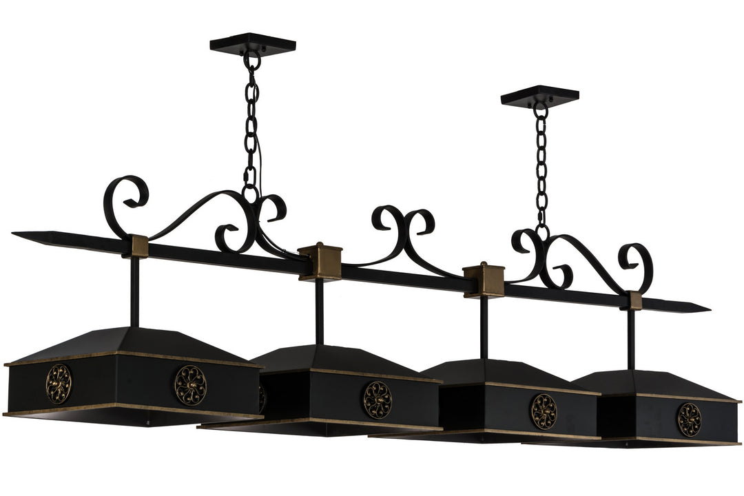 Meyda Tiffany Stefano 155075 Pendant Light - Blackwash/W Gold Accents
