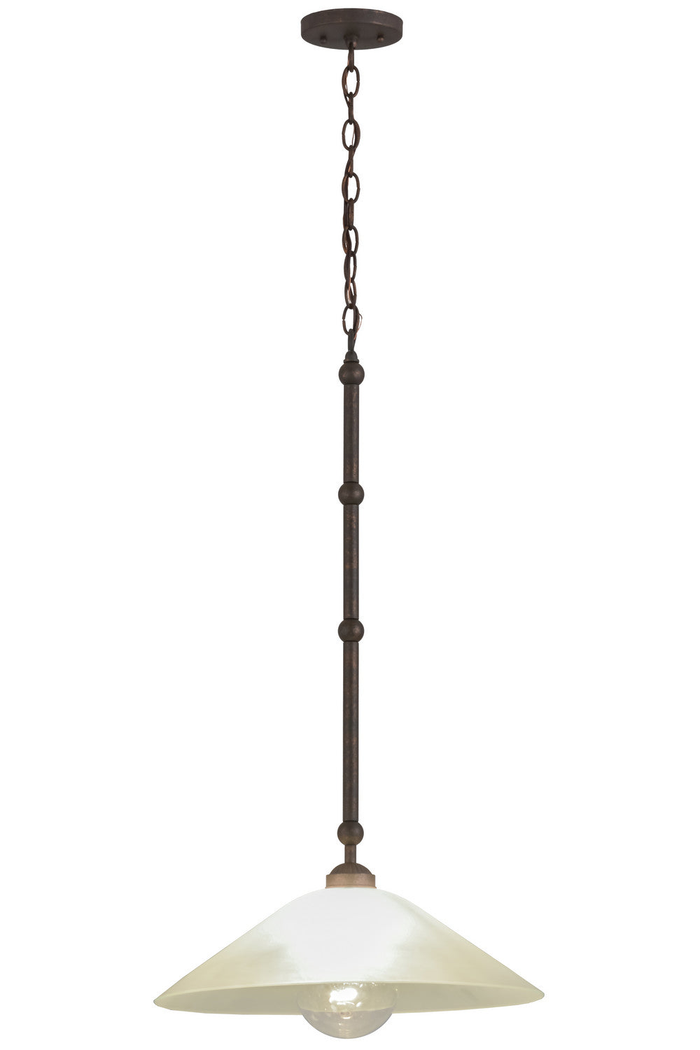 Meyda Tiffany Elijah 155285 Pendant Light - Gilded Tobacco/Frosted Glass
