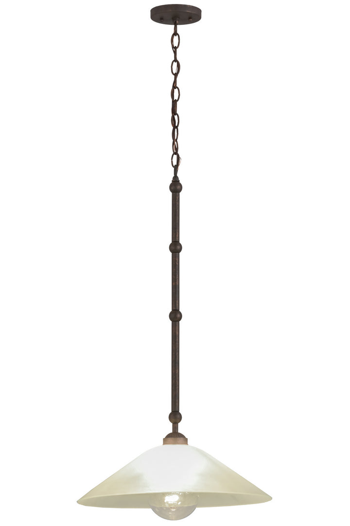 Meyda Tiffany Elijah 155285 Pendant Light - Gilded Tobacco/Frosted Glass