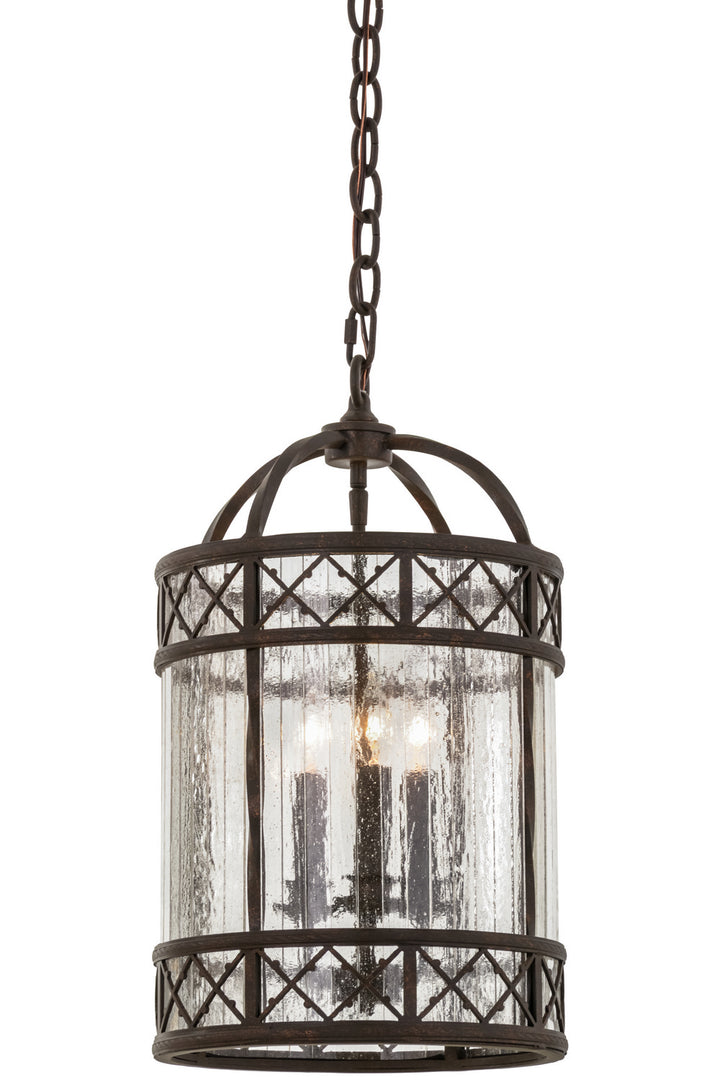 Meyda Tiffany Antencio 155291 Pendant Light - Gilded Tobacco/Clear Seedy Glass