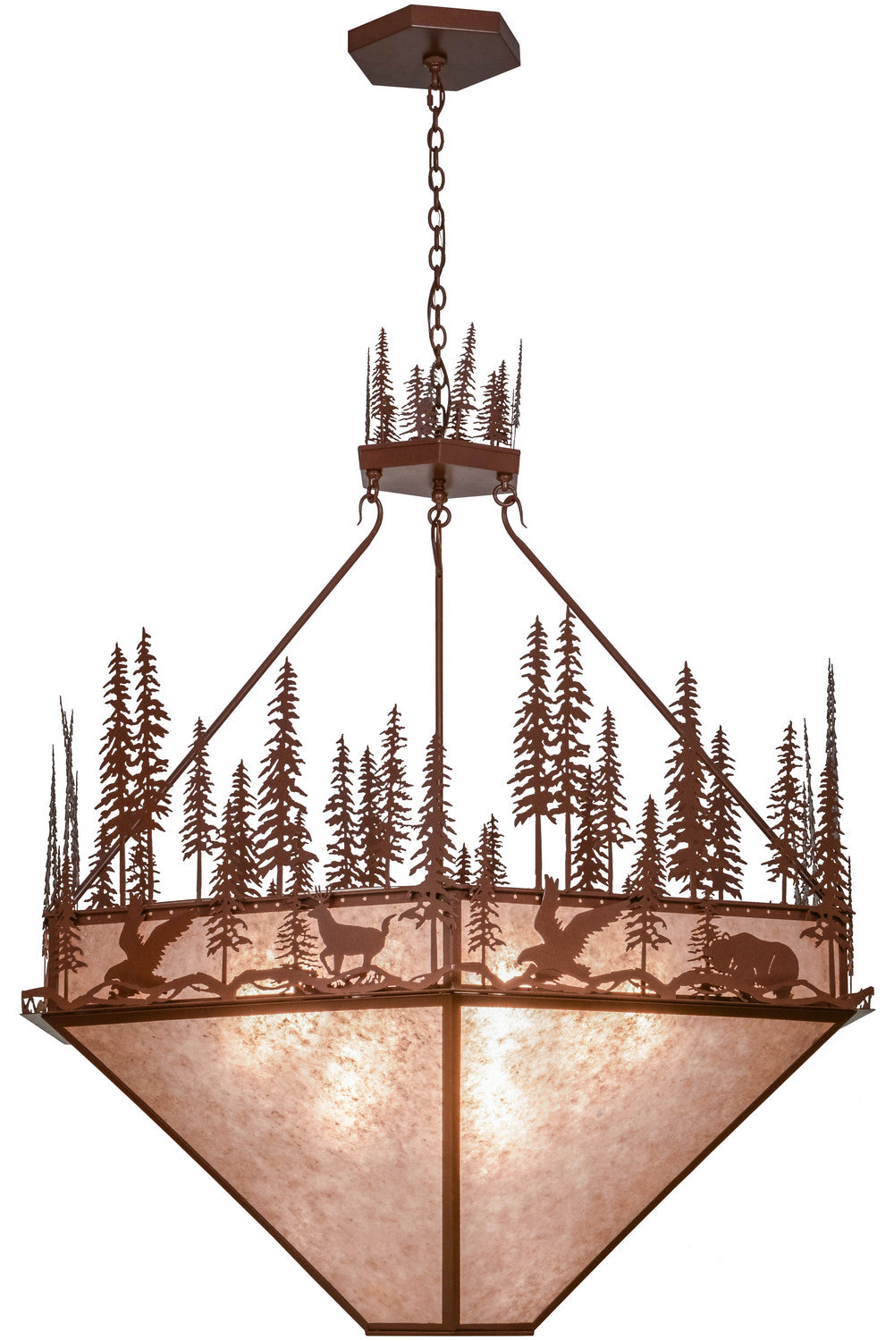 Meyda Tiffany Wildlife At Pine Lake 155414 Pendant Light - Rust