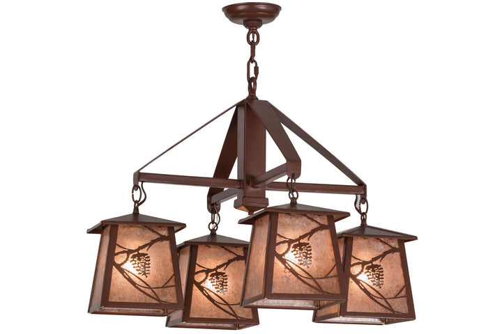 Meyda Tiffany Whispering Pines 155512 Chandelier Light - Rust