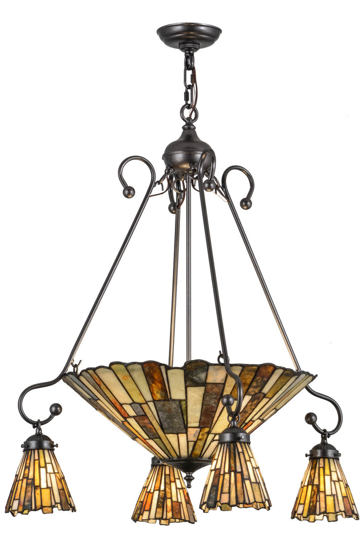 Meyda Tiffany Delta 156009 Chandelier Light - Polished Nickel