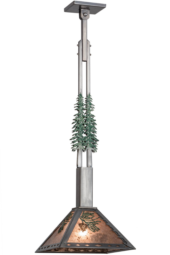 Meyda Tiffany Winter Pine 156198 Pendant Light - Steel, Rust