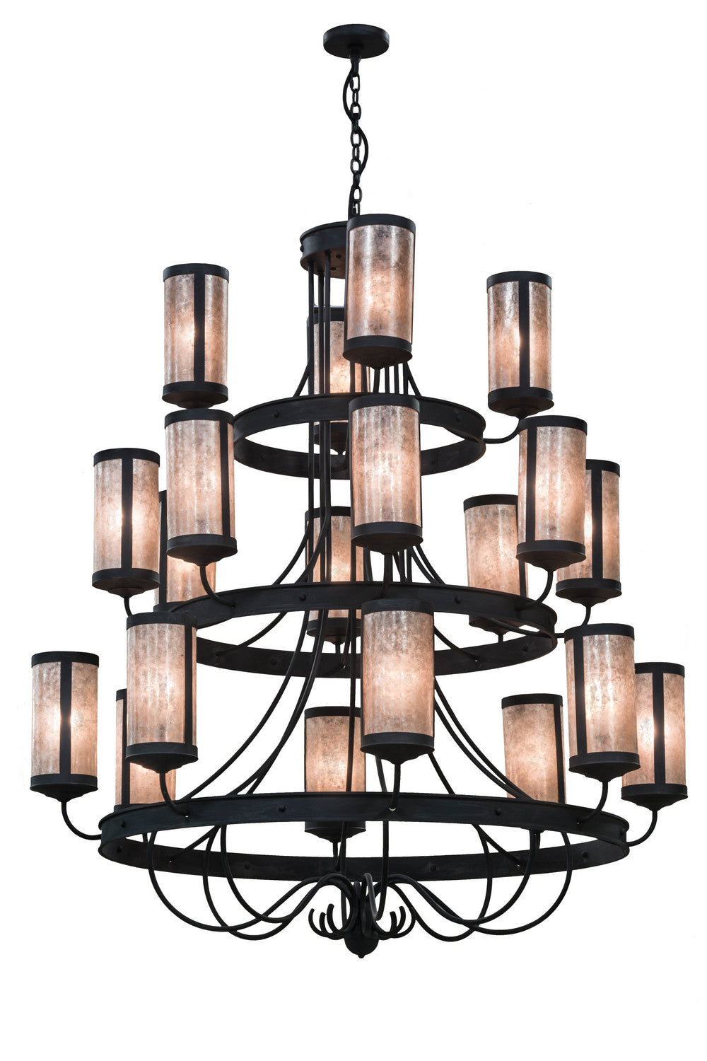 Meyda Tiffany Nehring 156557 Chandelier Light - Costello Black/Silver Mica