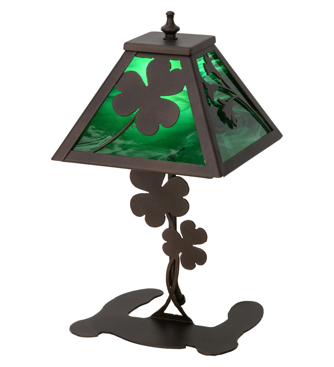 Meyda Tiffany Lighting 156586 Shamrock One Light Accent Lamp Lamp Bronze / Dark