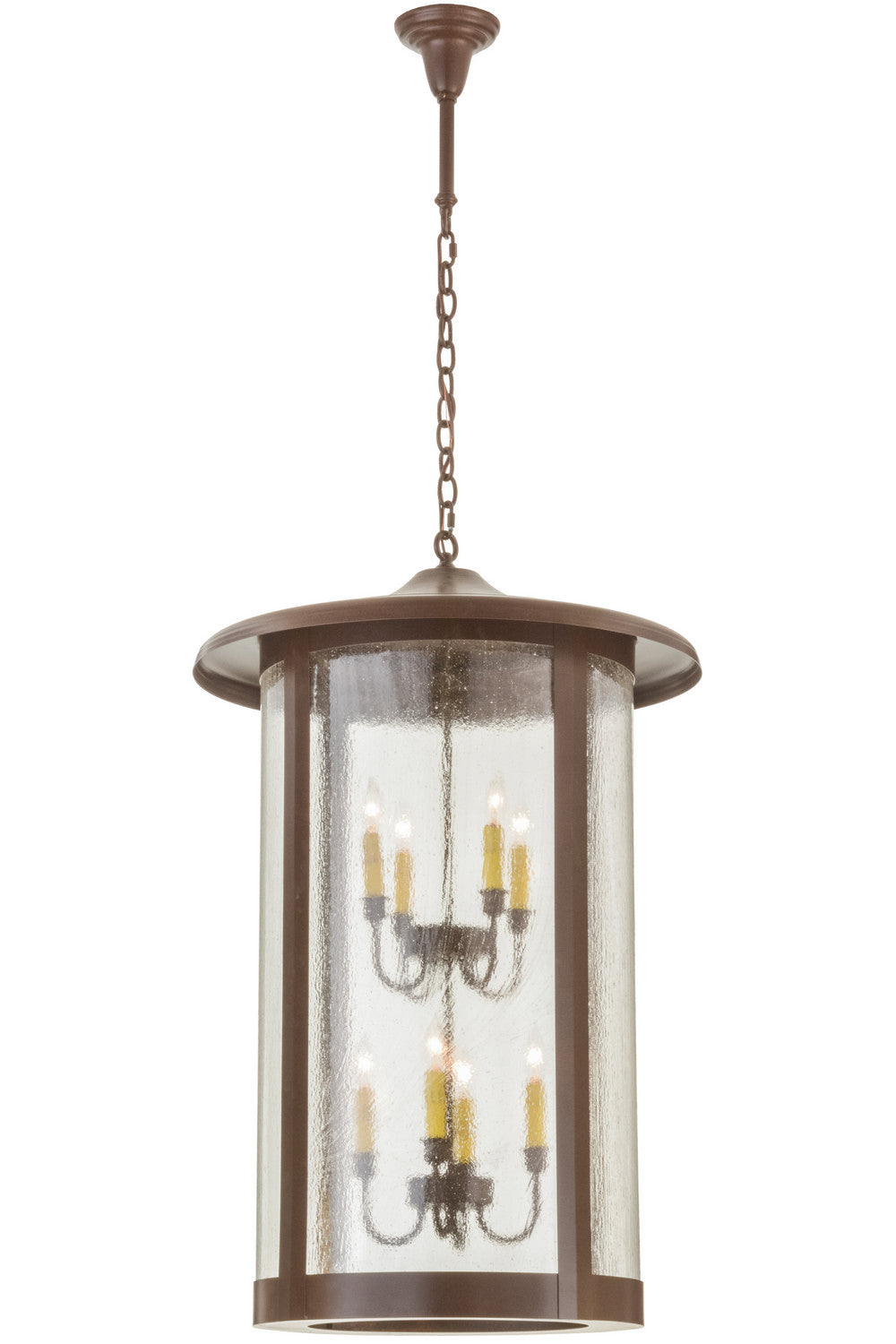 Meyda Tiffany Lighting 157230 Fulton Eight Light Pendant Decor Bronze / Dark