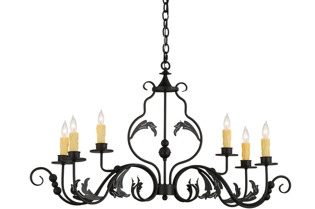Meyda Tiffany Augusta 157238 Chandelier Light - Wrought Iron