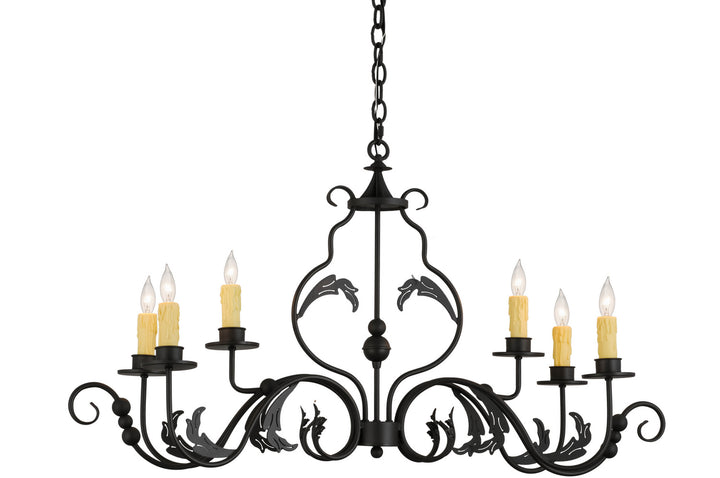 Meyda Tiffany Augusta 157238 Chandelier Light - Wrought Iron