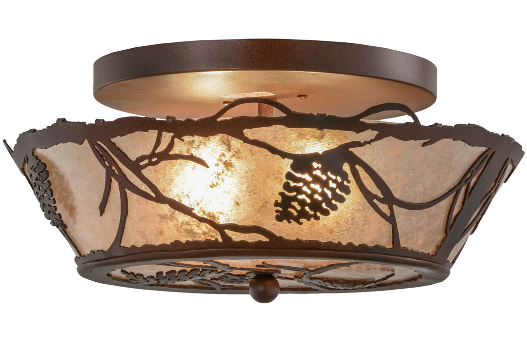 Meyda Tiffany Whispering Pines 157592 Ceiling Light - Rust,Wrought Iron