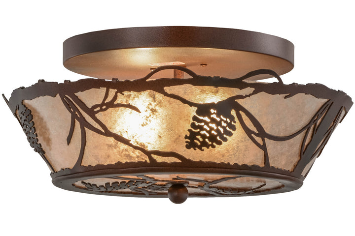 Meyda Tiffany Whispering Pines 157592 Ceiling Light - Rust,Wrought Iron