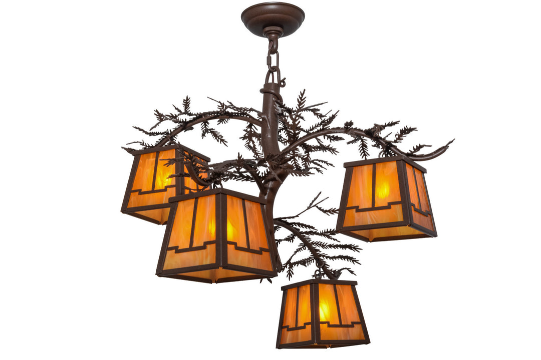 Meyda Tiffany Pine Branch 158068 Chandelier Light - Cafe-Noir