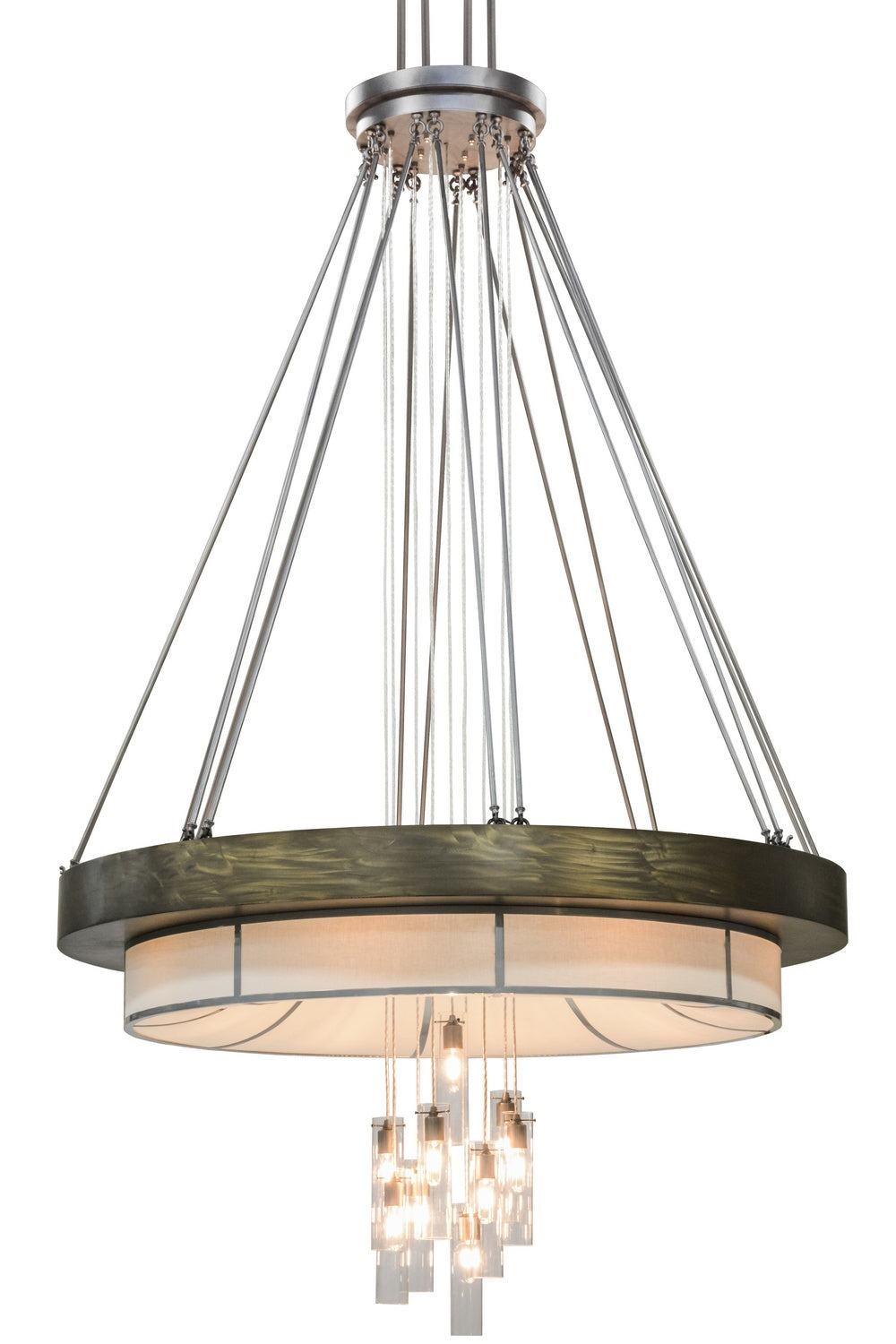 Meyda Tiffany Cilindro 158292 Chandelier Light - Antique Copper,Chrome