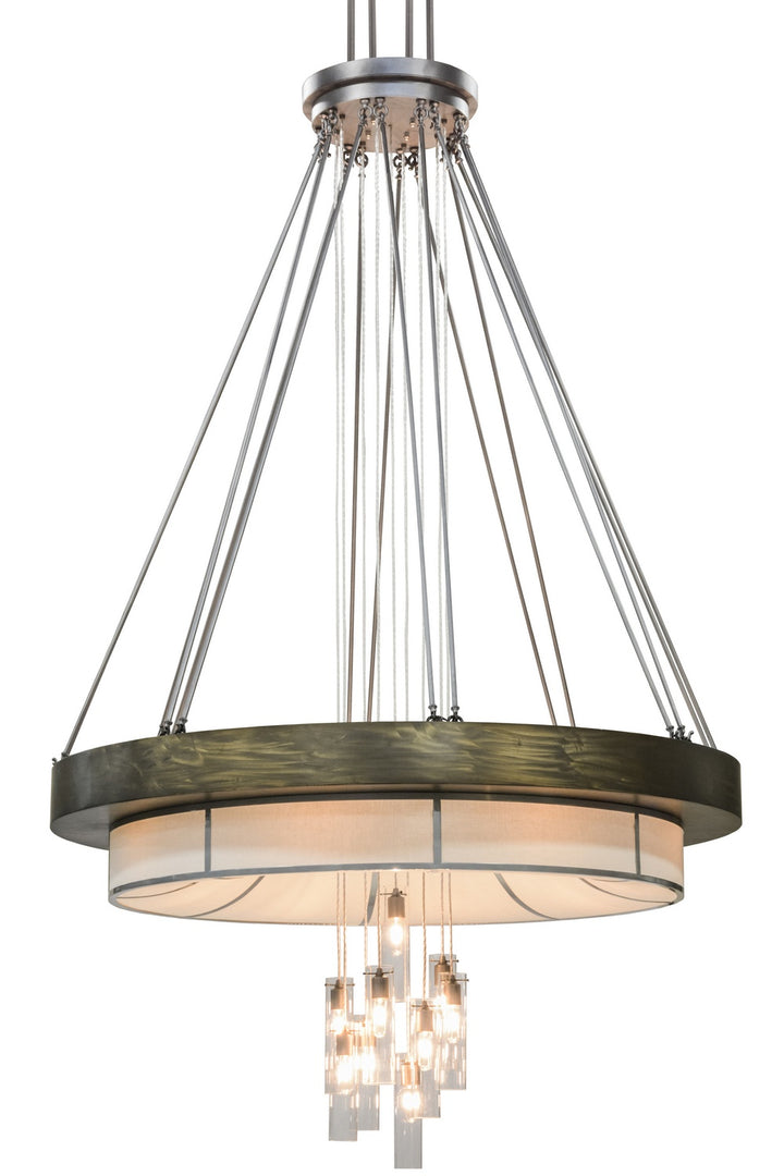 Meyda Tiffany Cilindro 158292 Chandelier Light - Antique Copper,Chrome