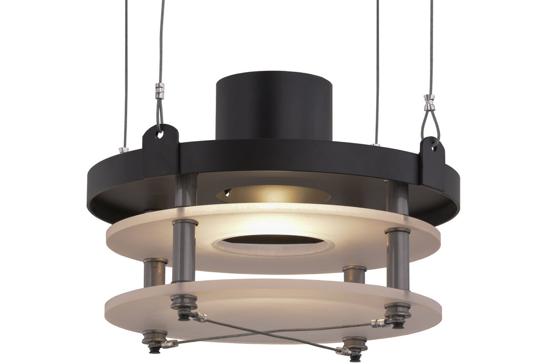 Meyda Tiffany Atlantis 158391 Pendant Light - Antique Brass/White Acrylic