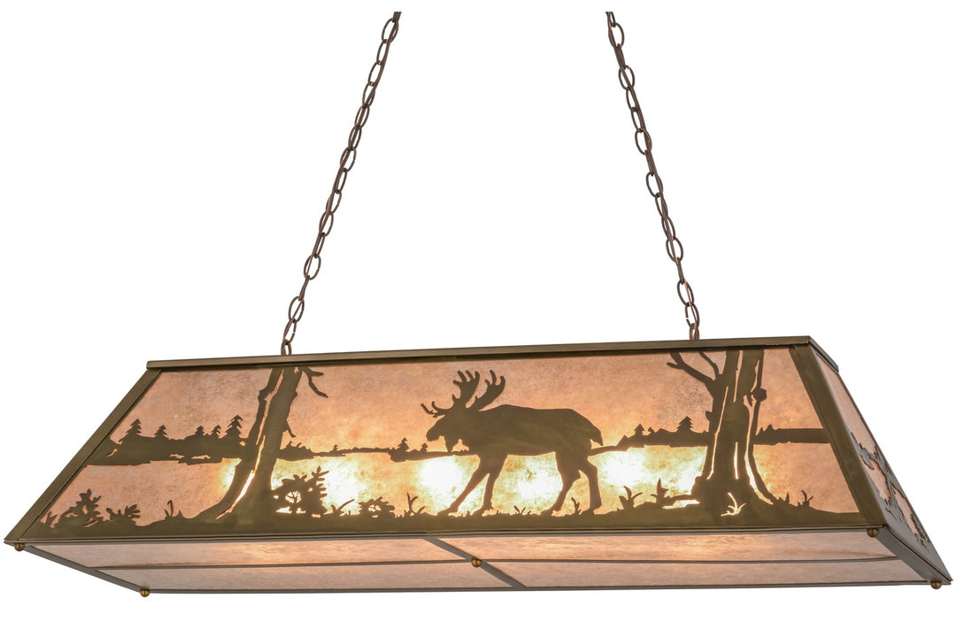 Meyda Tiffany Moose At Lake 159030 Pendant Light - Antique Copper